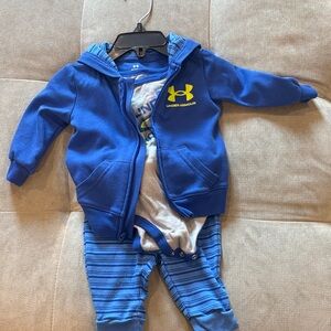 Under Armour Blue and Yellow Baby Set